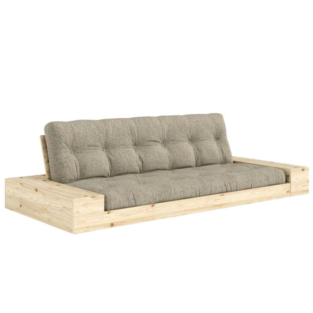 Karup Design Base Sovesofa (inkl. 2 skuffer) Warm Sand 641 Clear Lacquered 101