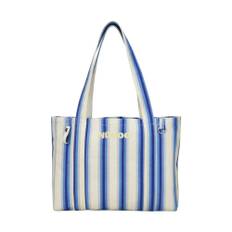 Núnoo, Väska, Dam, ONE Size, Bomull, Randig Canvas Shopper Väska