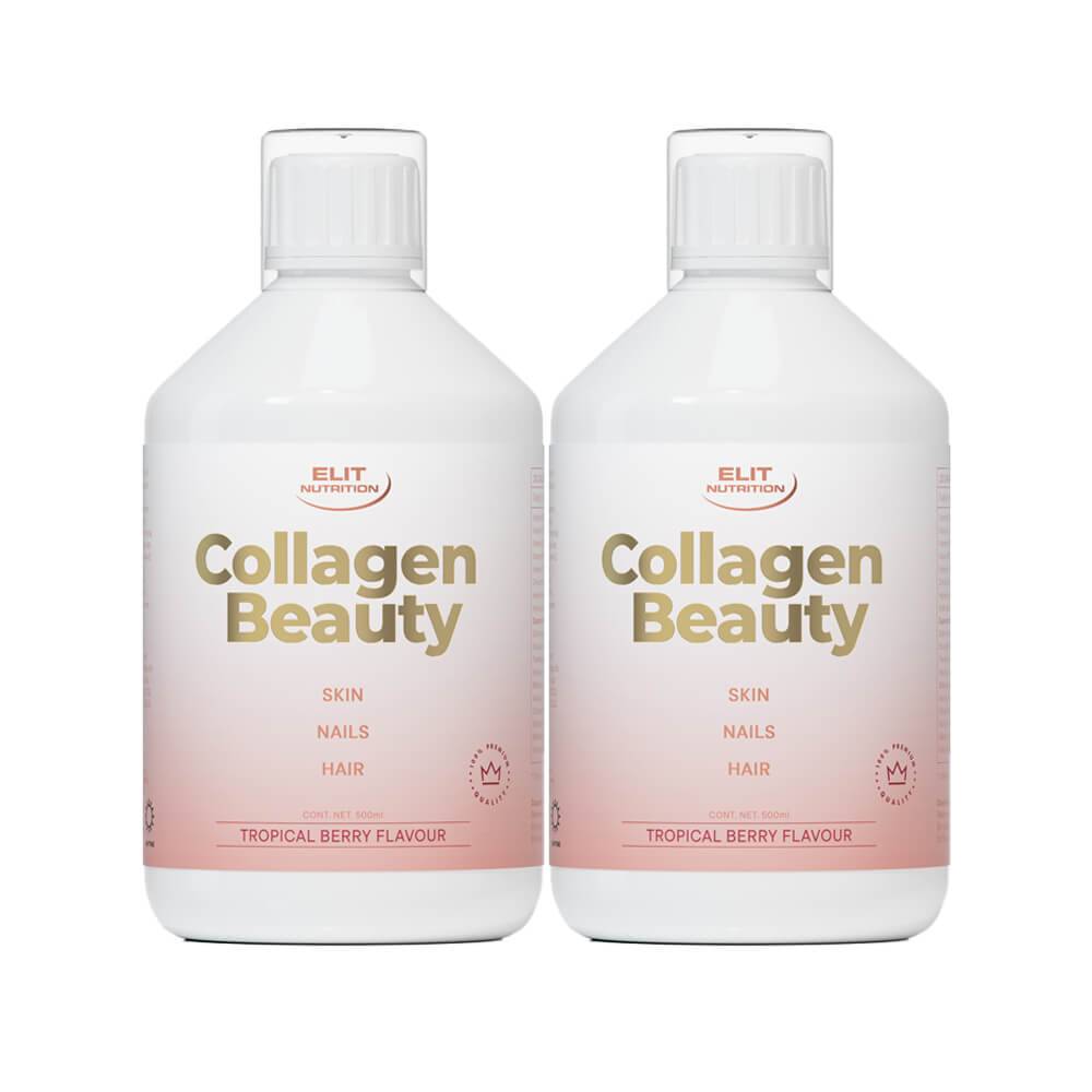 2 x Elit Nutrition Collagen Beauty, 500 ml (Tropical Berry).