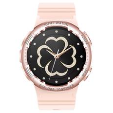 KUMI K6 Smartwatch, 1.3-inch AMOLED Screen, 100+ Sport Modes, 24-hour Health Monitoring, Bluetooth Calling - Pink