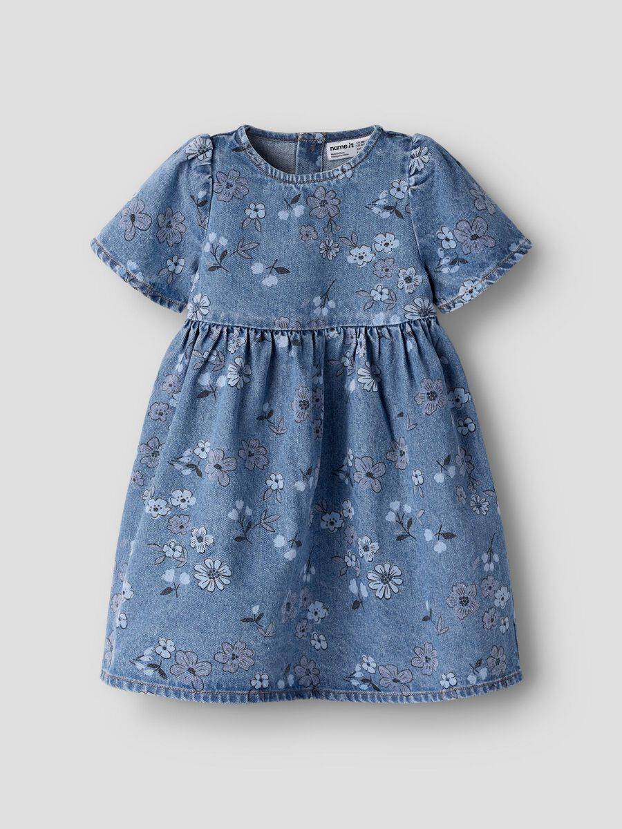 Printet Denim Kjole