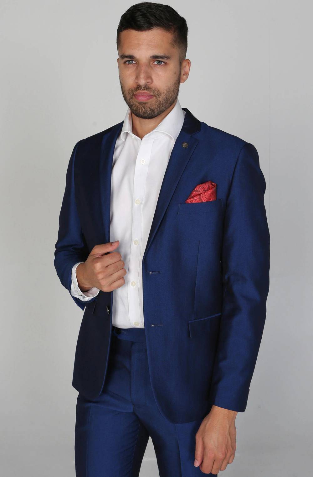 Paul Andrew Men Kingsley - Plain Wedding Blazer in Navy | Size: 50R