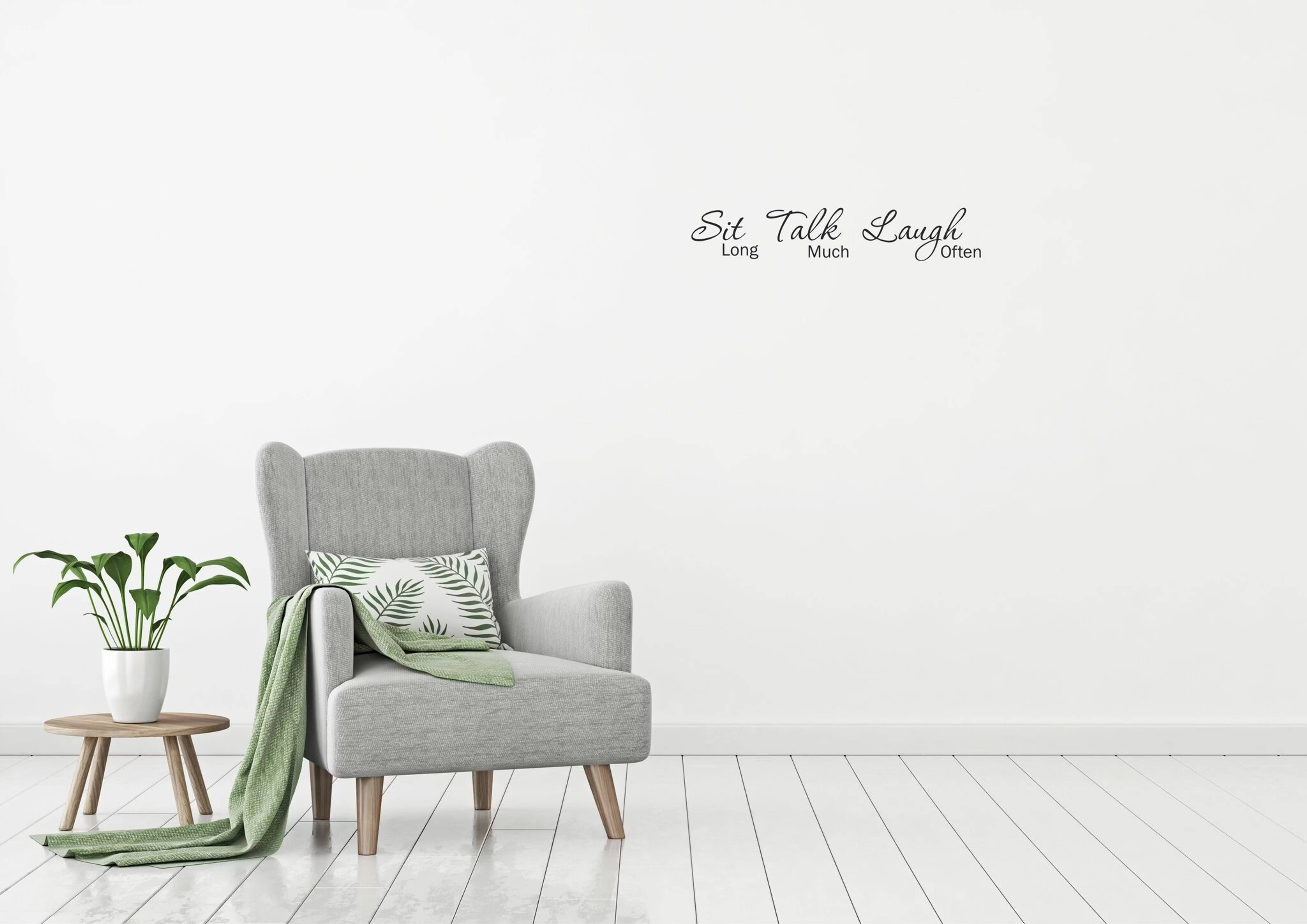 Väggord Sit Talk Laugh 56x10cm Svart