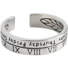 Retro Roman Numerals Ring 925 Sterling Silver Spinner Fidget Ring Band for Men Women