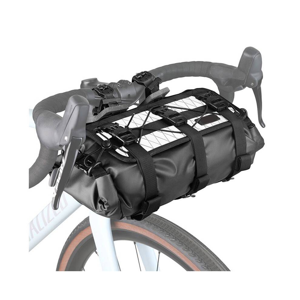 Waterproof Bike Handlebar Bag Adjustable Capacity, Removable Dry Bag for MTB, Road & Gravel Biking, Front Cycling Pack B