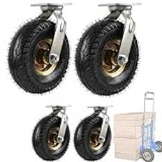 Ersättningshjul av gummi för tunga fordon Wheelbarrow Tires, With Tyre Veins, With Ball Bearings, Air Filled Pneumatic Wheel, For Hand Truck/Garden Utility Wagon Cart(Swivel,150mm/6in)