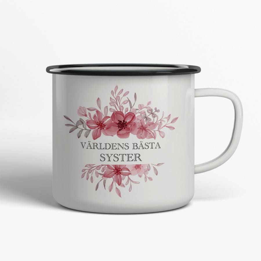 Världens Bästa Syster Emaljmugg
