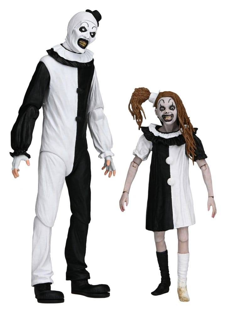 Terrifier 2 2-pack Actionfigurer Ultimate Art the Clown & Little Pale Girl 18 cm