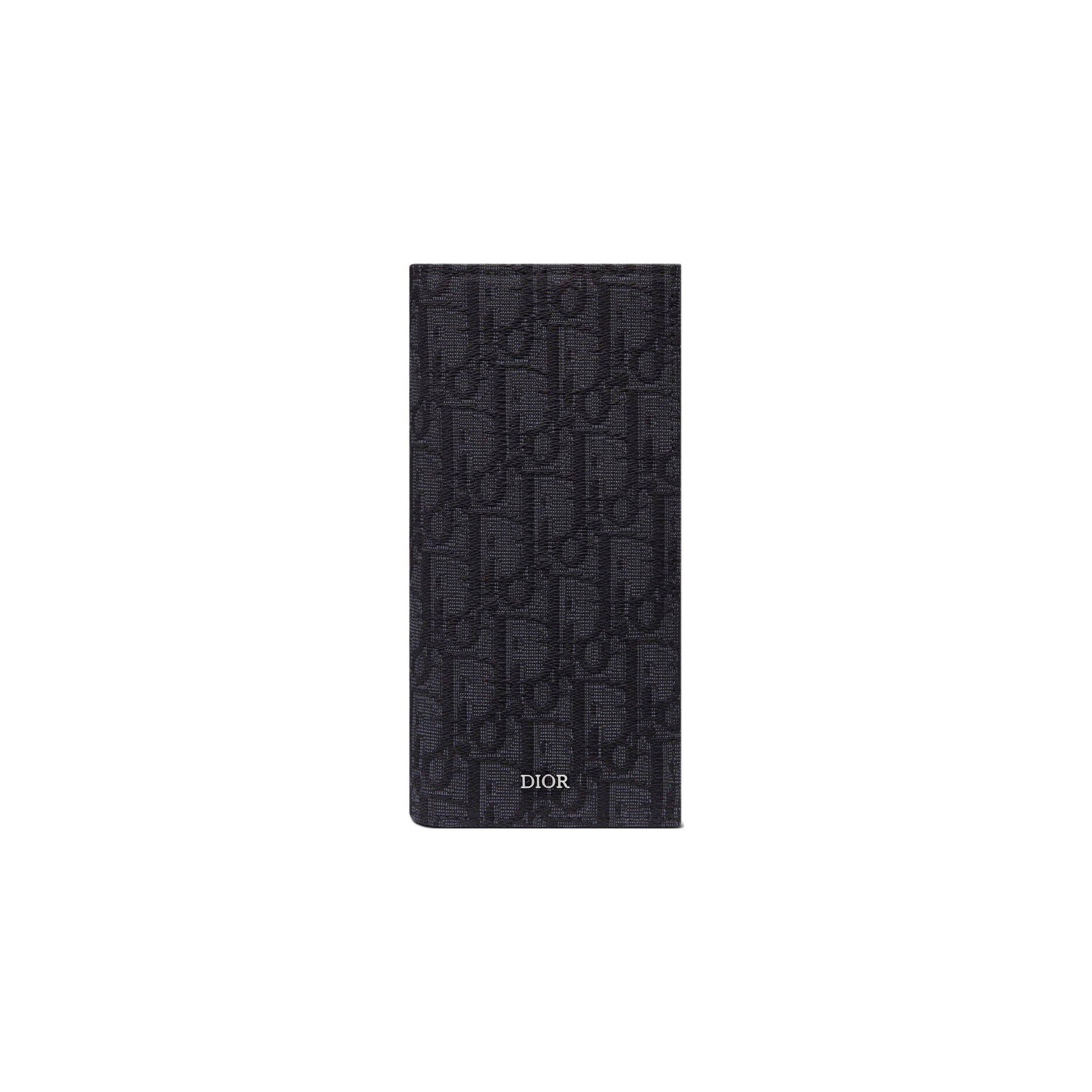 Dior Classic Monogram Embroidered Long Wallet Men Wallet Black 2OBBC002YSE-H03E Box(Basic Set+Box)