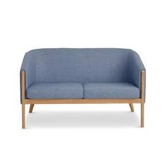 Skalma - Mexico 2 pers. sofa / Blå uldstof / stel eg naturolie - Bredde 133 cm.