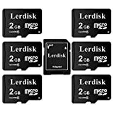 LerDisk Micro SD-minneskort producerat av SD Group licens säker kvalitet 3 års garanti (2 GB, 6 delar)