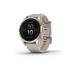 Garmin epix PRO (Gen 2) Sapphire – Guld med ljust sandfärgat armband 42mm