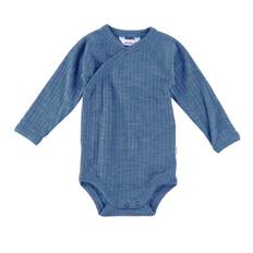 Joha Slå-om Body l/æ - Uld - Denim Blå - Joha - 60 - Body L/Æ