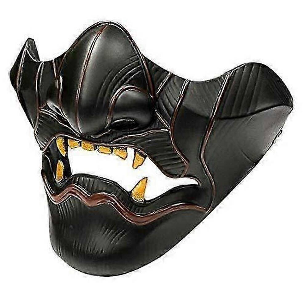 (Black 2) Tsushima Ghost of Tsushima Cosplay Half Face Mask for Halloween and Parties