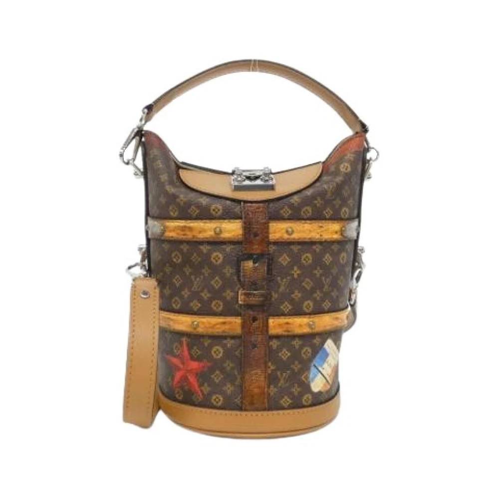 Louis Vuitton Vintage Pre-owned Monogram Trompe L'Oeil Håndtaske - Vintage - Dame - Brun - ONE SIZE - Uld
