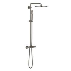 Grohe Rainshower system 310 komplet brusesæt i børstet sort krom