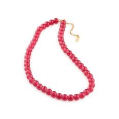 Helmi - Halsband Glaspärlor Röd - Röd