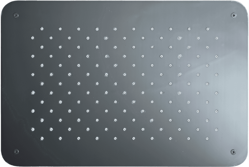 Rektangulärt regnduschmunstycke 370 x 250 ZSOF092 Mässing Svart Krom
