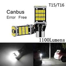 2st/1st 921 912 W16W T15 45SMD Chipset LED Canbus felfria lampor Backup Backljus 1100 Lumen 4014 1Pcs vit