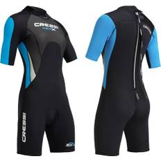 Cressi Damen Med X Lady Shorty Neoprenanzug, Schwarz/Blau/Silber, L/4