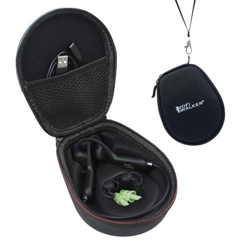 Hörlursfodral Kompatibelt med Shokz OpenRun Mini, Air, Pro, OpenComm, OpenMove, HIFI WALKER T10 Air - Hårt Skal Resväska med Kabelförvaring (Endast Fodral)