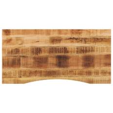 vidaXL bordplade med kurvet form 140x50x2,5 cm ru massivt mangotræ