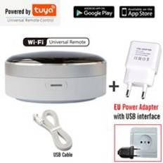 Smart life hemautomation universell fj&#xE4;rrkontroll wifi + ir-kontroll luftkonditionering tv-arbete med google assistent alexa siri - Plus eu-adapter