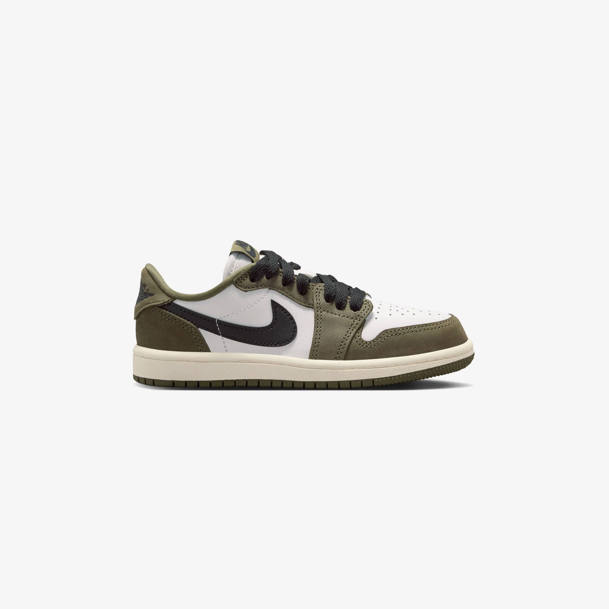 Jordan Jordan 1 Retro Low OG "Medium Olive" (PS) - MEDIUM OLIVE/BLACK-SUMMIT WHITE-SAIL - unisex - 10.5C