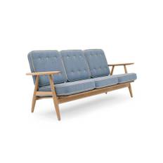 Getama - GE240 / Cigarsofaen / 3 personers / af Hans J. Wegner - 3 Personers Sofa - Egetræ - H78 x W175 x D75 cm