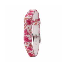 Fitbit Flex 2 erstatningsarmbånd i silicone - Pink sommerfugle og blomster