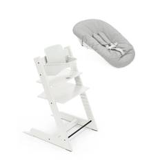 Stokke Tripp Trapp® Stol och Babyset White Inkl. Newborn Set (Grey)