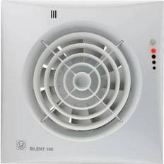 Ventilator badeværelse, Silent-100 CHZ Visual: Kuglelejer, justerbar intelligent efterløbs timer, opstartforsinkelse, hygrostat og indstilling på fron