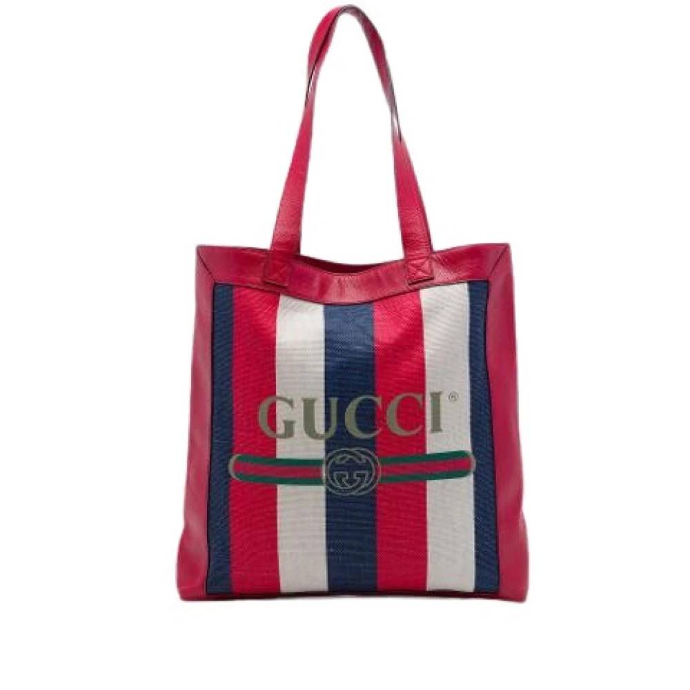 Gucci Vintage Pre-owned Baiadera Tote Bag - Vintage - Dame - Rød - ONE SIZE - Uld