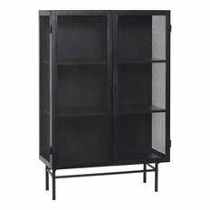 HÃBSCH EDGE METALSKAB M/TRÅDNET SORT - 150