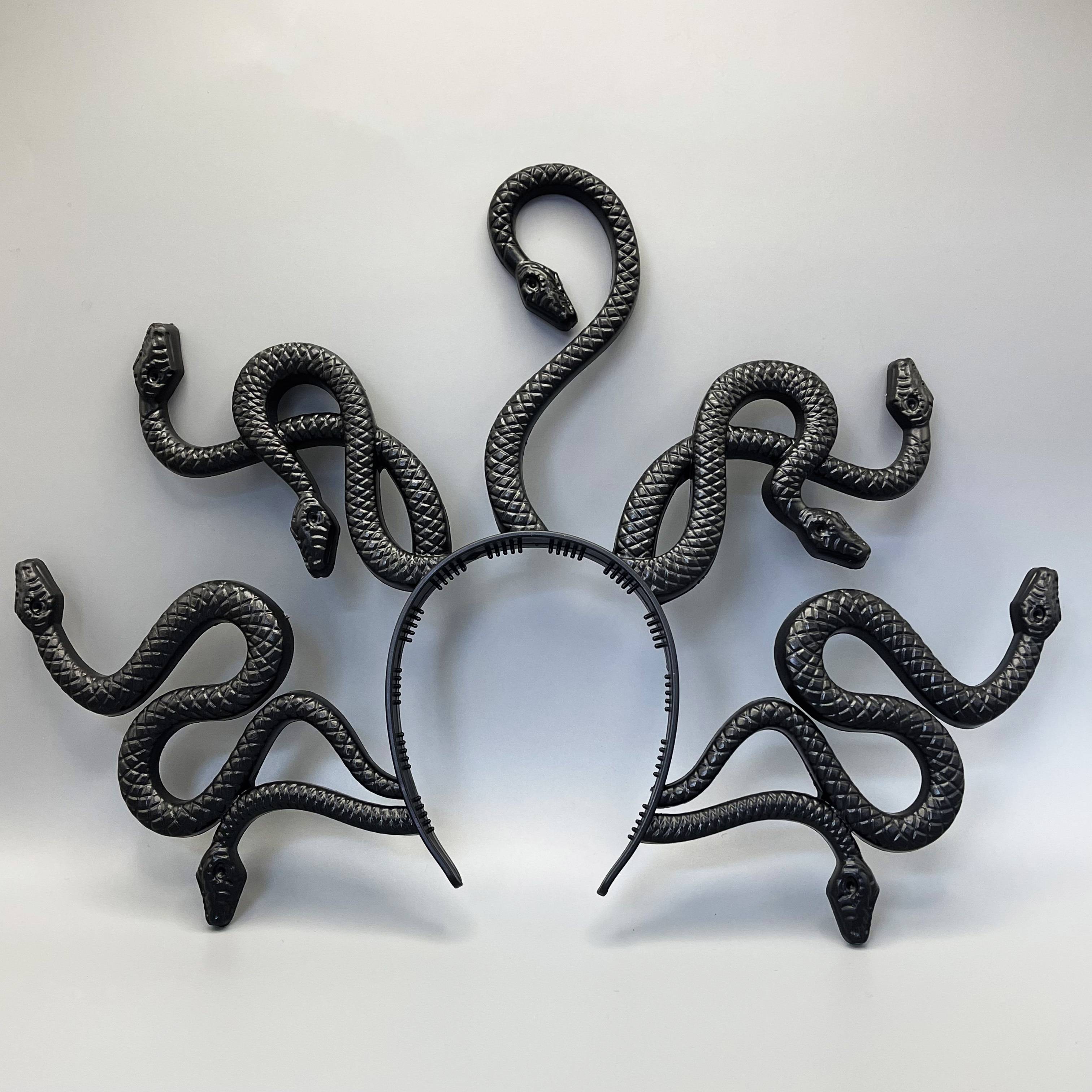 1pc Retro Distressed -headed Snake Medusa Headband Headpiece Halloween Carnival Costume Prop Party Gathering Headwear