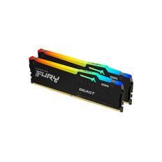 Kingston FURY Beast RGB DDR5-6000 - 64GB - CL36 - Dual Channel (2 pcs) - AMD EXPO - Sort med RGB