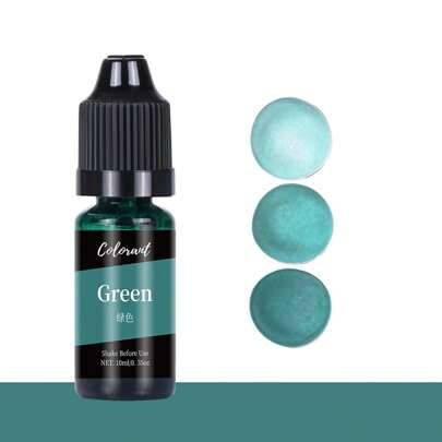 10 ml/flaska epoxihartspigment, 24 färger ljusfärg, gör-det-själv sojavax bivax tvålfärg, hantverksmaterial - Grön (En-Storlek)
