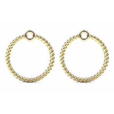 Spinning jewelry - Circle øreringe vedhæng i forgyldt sølv**