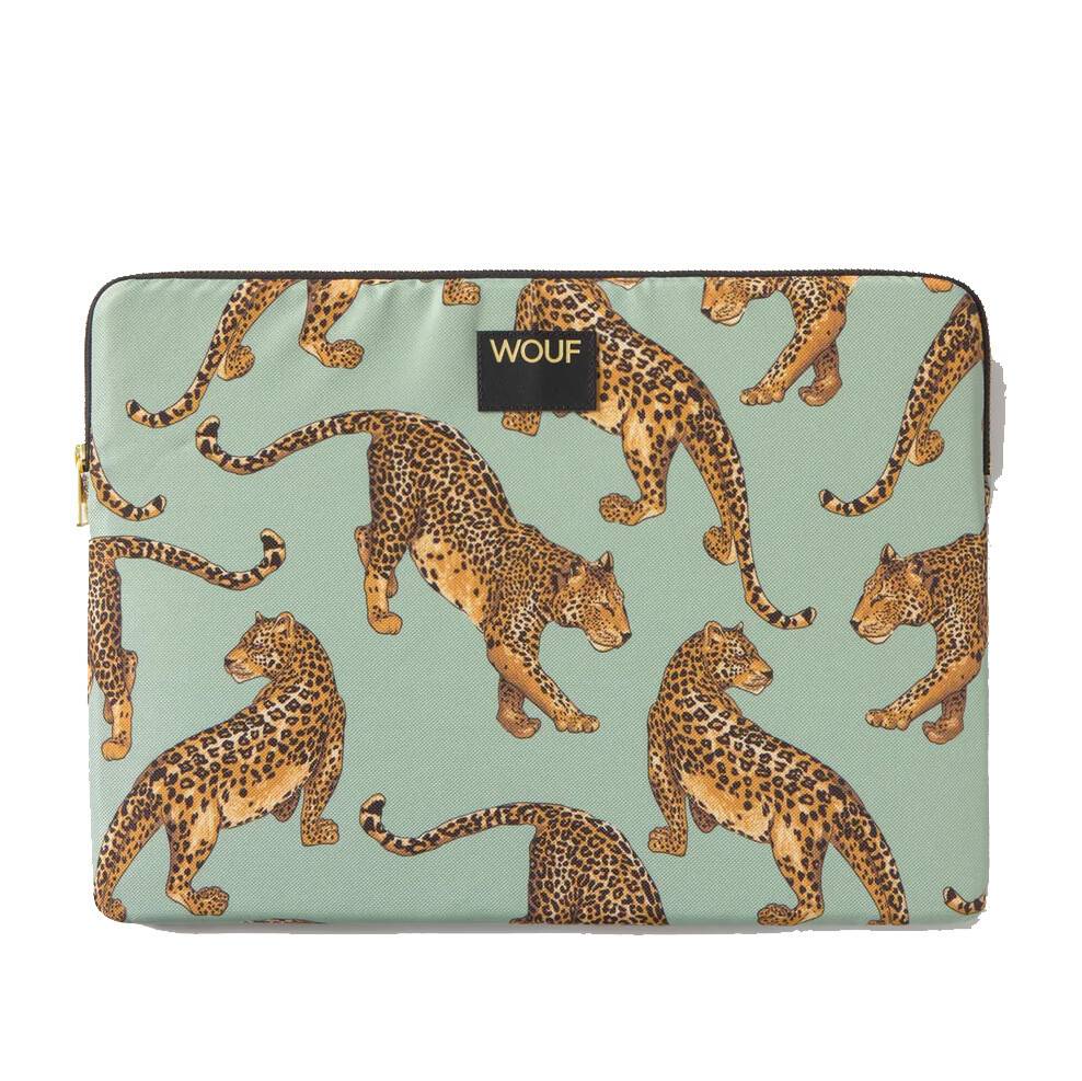 Wouf Computersleeve 15" (EMERALD LEOPARD (002))