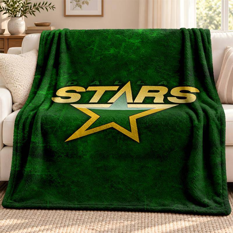 Dallas Stars blanket Flannel Blanket Soft Cozy Plush Throw for Sofa Bed Lightweight Home Decoration Outdoor camping