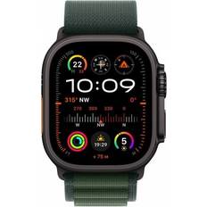 Apple Watch Ultra 2 GPS + Cellular 49 mm Black Titanium Case with Dark Green Alpine Loop - Medium