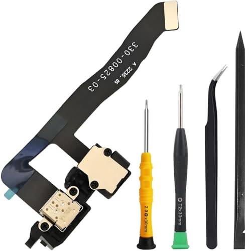 ZHUROUPU Power Headset Aux Jack Flex Cable Replacement for Meta Oculus Quest 2 VR, KW49 CM USB Type-C laddningsport med hörlurar, Jack Flex-kabeltillbehör 330-00825-03 med reparationsverktyg