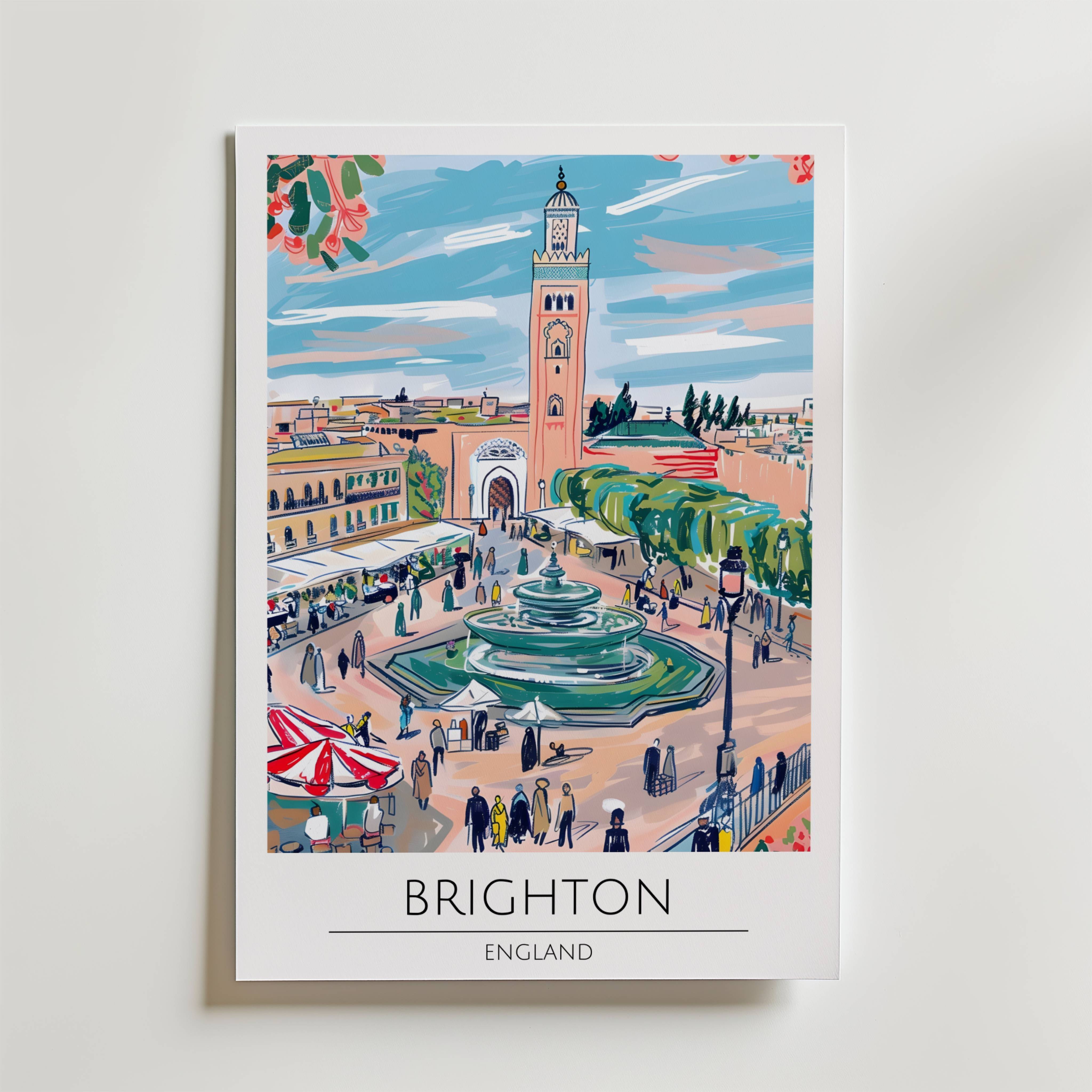 Brighton Poster - Premium Canvas 100x140 cm