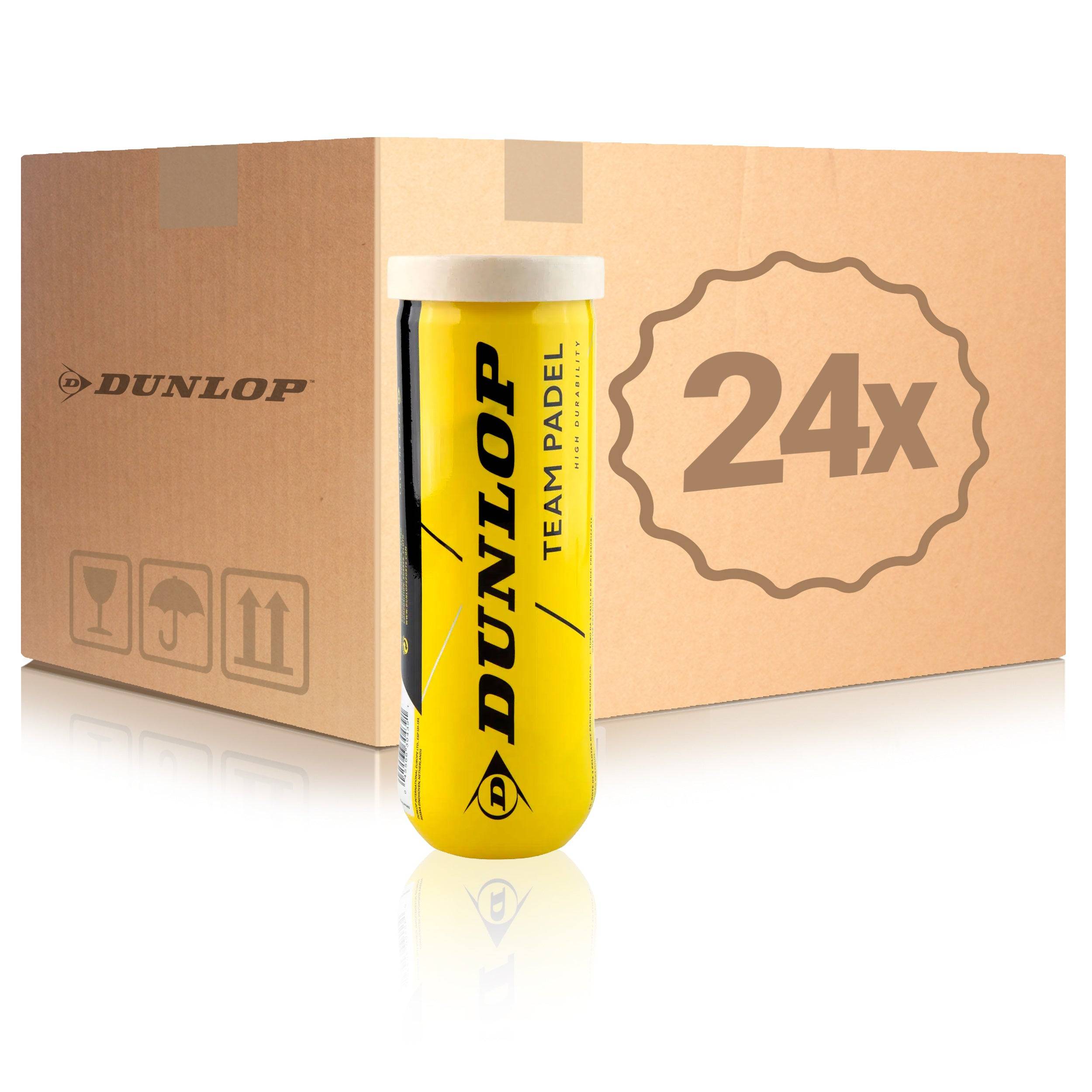 Dunlop 24x 3 Ball Tube Team Padel - yellow