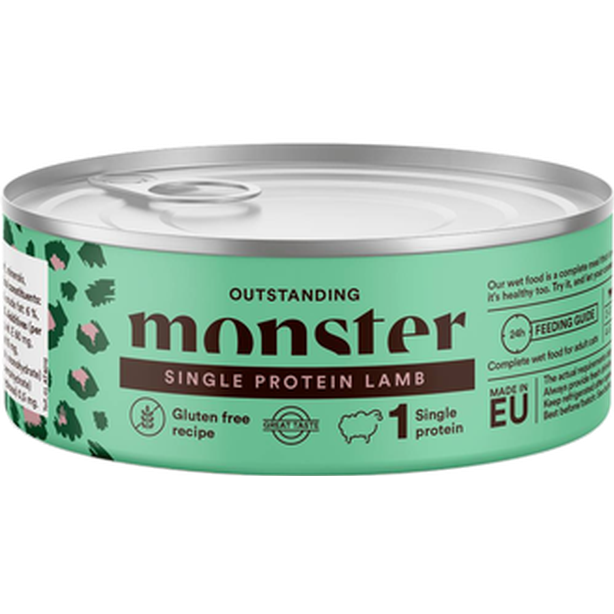 Monster Pet Food Cat Adult Single Lamb Burk 100 g x 12