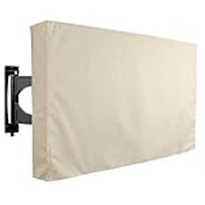 TV-skydd för utomhusbruk, TV-fodral for utomhusbruk - MED UNDERSÖKNING - Väderbeständiga fodral TV-fodral TV 22'' Till 70''(Beige,22 24 inch)