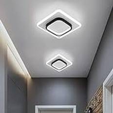 Modern taklampa, 22W akryl LED-taklampa, taklampa fyrkantig form, belysning för hall matsal balkong, kallvitt 6000K, L24 * W24 * H5CM