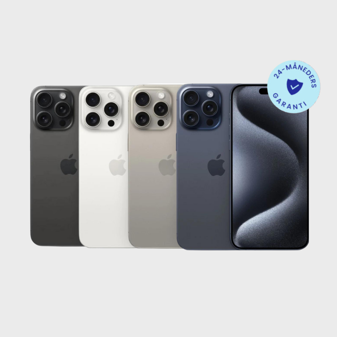 iPhone 15 Pro Max - Sort titanium / Fremragende / 256 GB