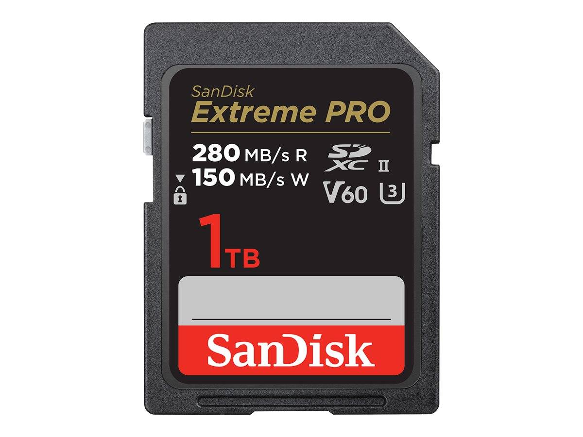 SanDisk Extreme Pro SDXC UHS-II Memory Card 1TB 280MB/s --> I externt lager, forväntat leveransdatum hos dig 25-08-2026