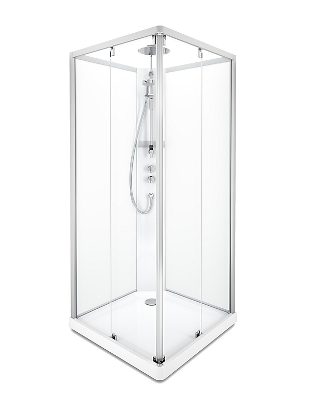 Contura Showerama 10-5 Comfort rektangulær brusekabine,90x90,alu/klar